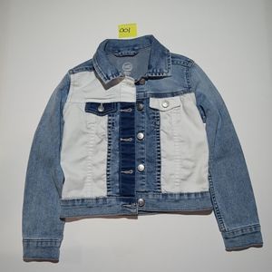 Color Block Stretch Denim Jean Jacket